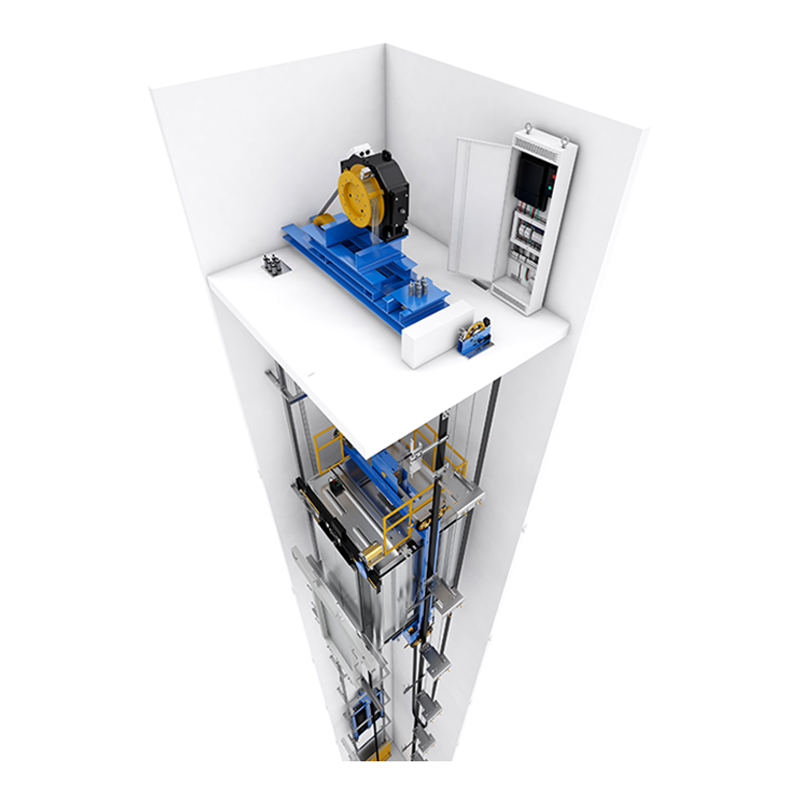 Elevator with a machine room