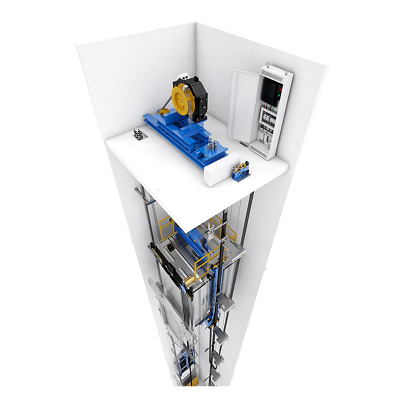 Elevator with a machine room