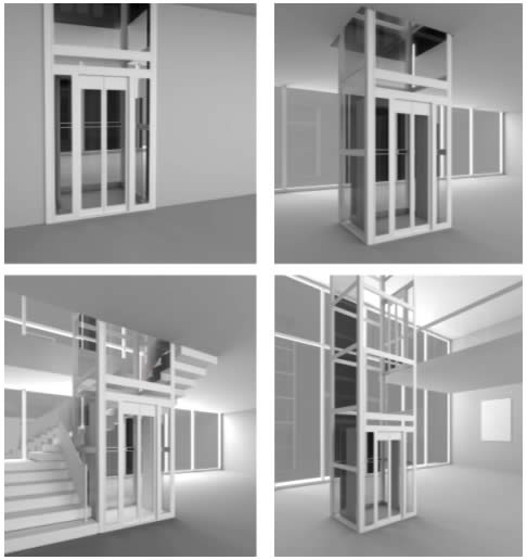 Installation location of villa elevator