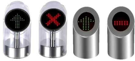 Components of travolators: Running direction indication